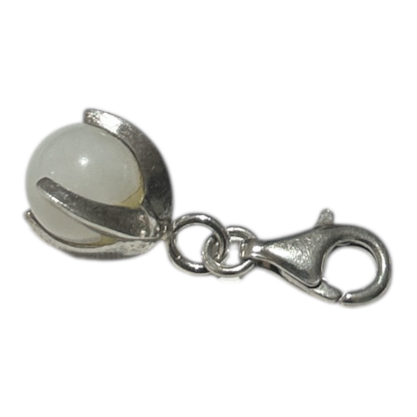 Charm bola ágata blanca