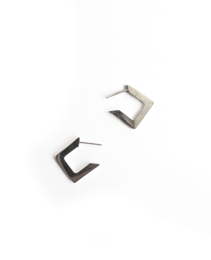 Pendientes de aro cuadrados
