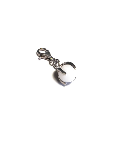 Charm bola ágata blanca