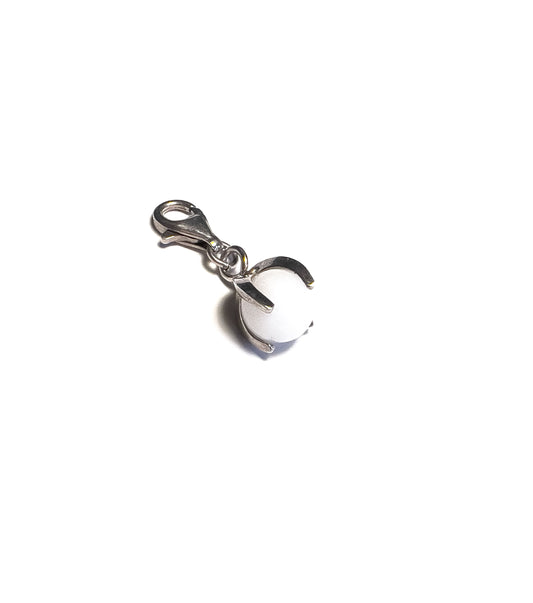 Charm bola ágata blanca