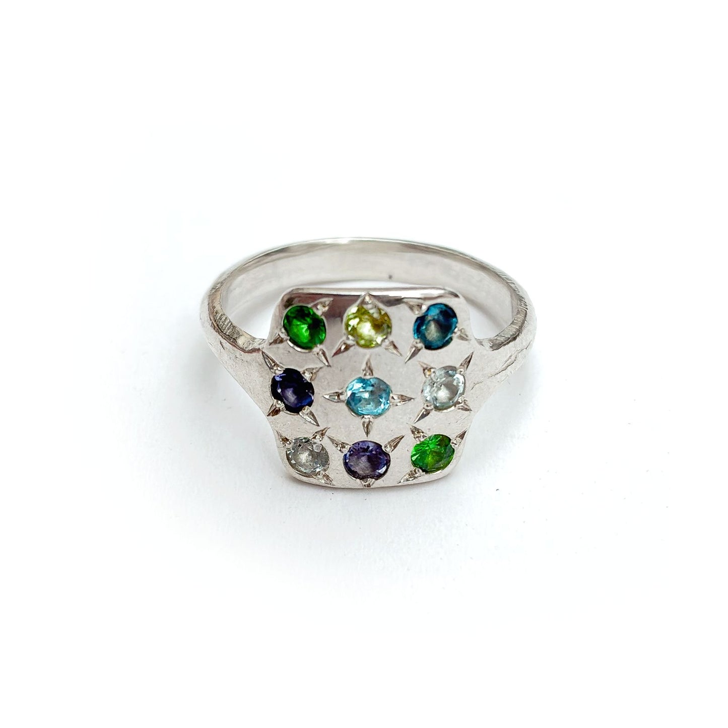 Anillo Destello Verde Azul