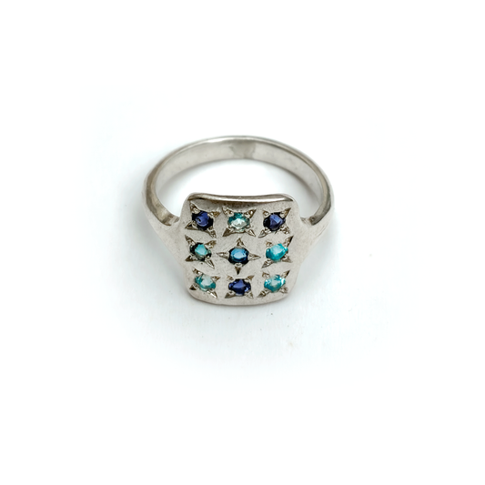 Anillo Destello Azul