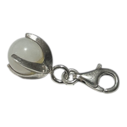 Charm bola ágata blanca